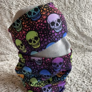 snood tour de cou skull bleu